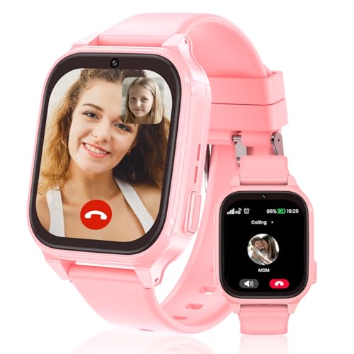 Fenamor Kinder Smartwatch mit GPS und Telefon (Rosa) von Fenamor