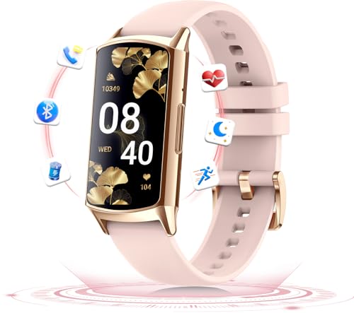 Fenamor Smartwatch für Damen, Fitness-Smartwatch, 1,58 Zoll mit Bluetooth-Anrufen, über 100 Sportmodi, Smartwatch kompatibel mit Android iOS (Rosa) von Fenamor