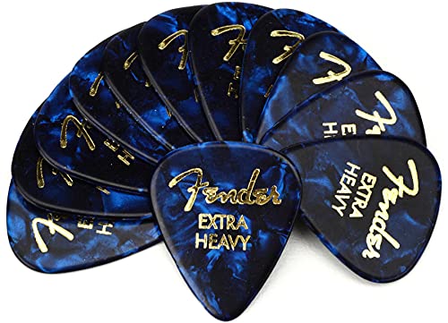 Fender® »351 SHAPE CLASSIC PICKS« Zelluloid Plektren - Form: 351-12er-Pack - Stärke: X-Heavy - Farbe: Blue Moto von Fender