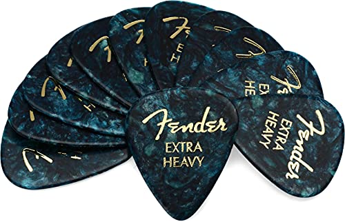 Fender® »351 SHAPE CLASSIC PICKS« Zelluloid Plektren - Form: 351-12er-Pack - Stärke: X-Heavy - Farbe: Ocean Moto von Fender