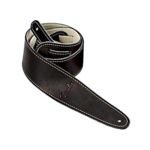 Fender® »BALL GLOVE LEATHER GUITAR STRAP« Gurt für Gitarre | Baseball-Handschuh Leder | Breite: 6.4cm | Finish: Schwarz von Fender