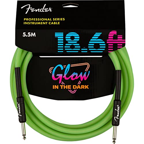 Fender® »GLOW IN THE DARK - CABLE« Instrumenten-Kabel - 5.5m - Farbe: Grün von Fender