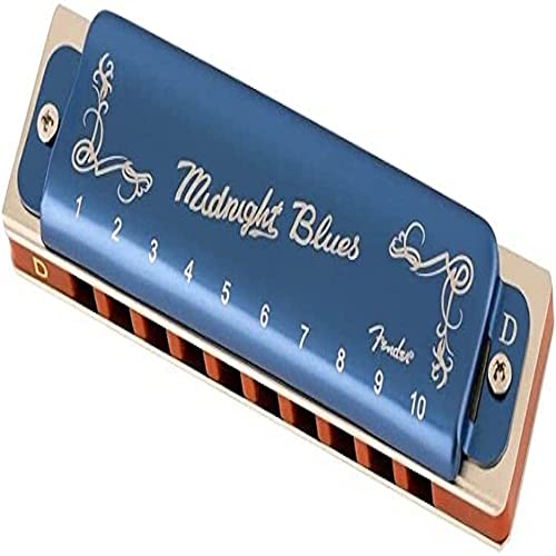 Fender® MIDNIGHT BLUES HARMONICA Harmonica Diatonic 10 Hole Tuning D Blue Limited Edition von Fender