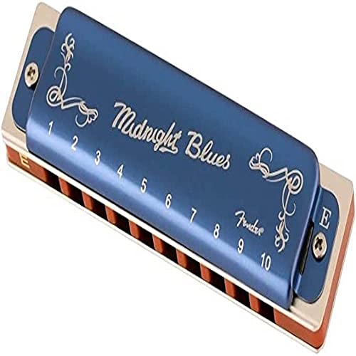 Fender® MIDNIGHT BLUES HARMONICA Harmonica Diatonic 10 Hole Tuning E Blue Limited Edition von Fender