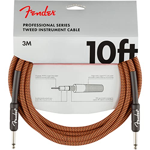 Fender® Professional Series Instrumentenkabel, orange/black, 3m von Fender