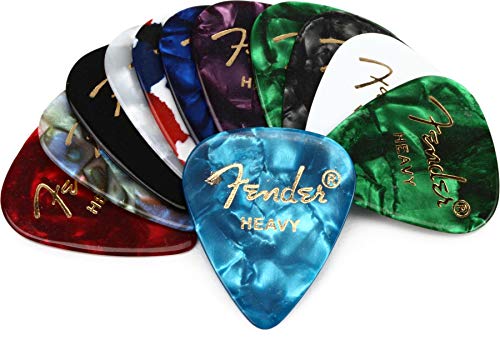 Fender 351 Picks Celluloid Medley Heavy - Plektren-Set, 12-teilig von Fender