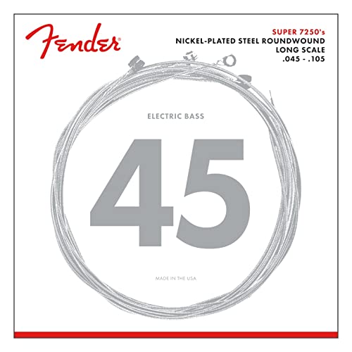 Fender Super 7250 Saitensatz für E-Bass, 045/105 Stärke, lange Skala, vernickelt von Fender