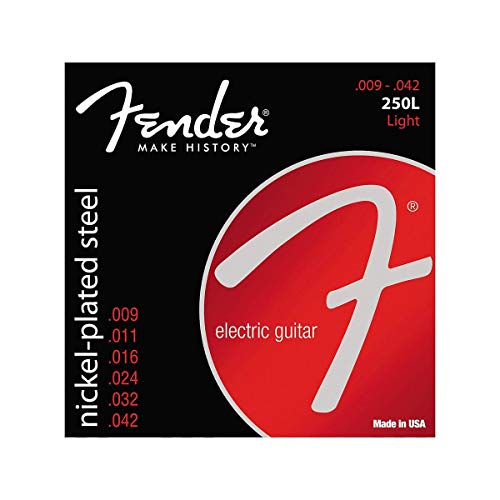 Fender Bass-Saiten aus vernickeltem Stahl, Runddraht, 1 Stück 9-42 Super 250's von Fender