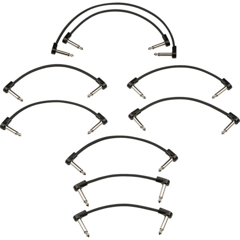 Fender Blockchain Patch Cable Kit 9-Piece, Small (Black) von Fender