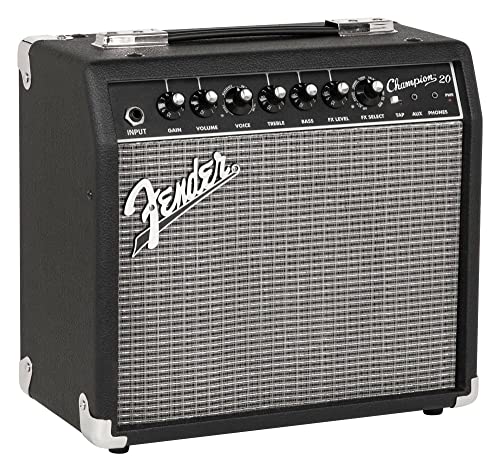 Fender Champion 20 - 20W Combo für E-Gitarre – Perfekter Amp für E-Gitarre zum Üben, Schwarz von Fender