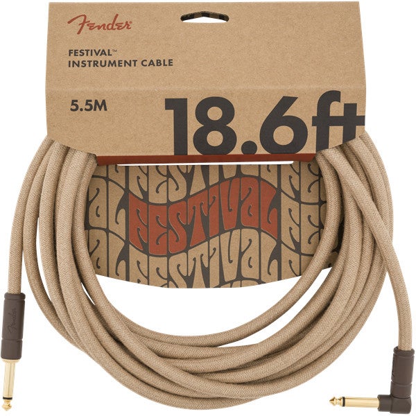 Fender Festival Cables Natural R/A instrument cable, 5.5 m Fender Festival Cables Natural R/A instrument cable, 5.5 m von Fender