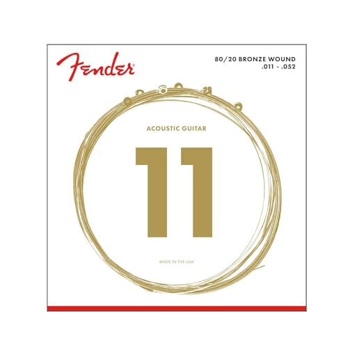 Fender 80/20 Bronze Acoustic Strings, Ball End, 70CL .011-.052 Gauges, (6) von Fender