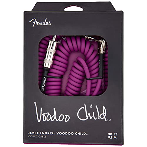 Fender Hendrix™ Voodoo Child™ Instrumentenkabel, geradlinig/gewinkelt, 30", Violett von Fender
