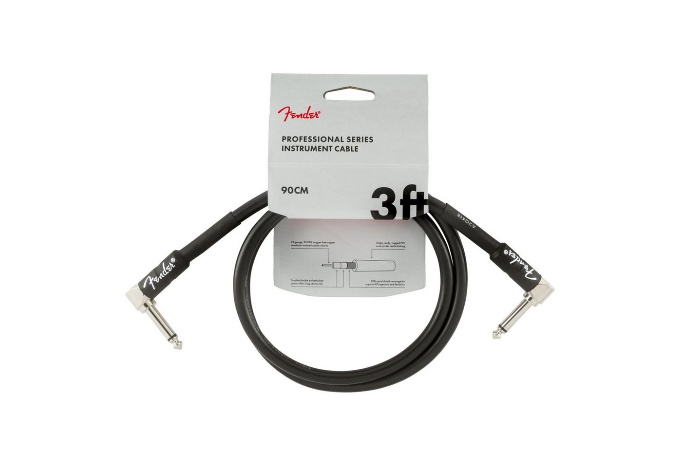Fender Audio-Kabel, Professional Patch Cable BLK 0,9 m - Stereo Patchkabel Fender Audio-Kabel, Professional Patch Cable BLK 0,9 m - Stereo Patchkabel von Fender
