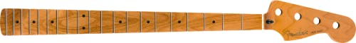 Fender Jazz-Basshals aus geröstetem Maple, 20 mittelgroße Jumbo-Bünde, 9,5 Zoll, Ahorn, C-Form von Fender