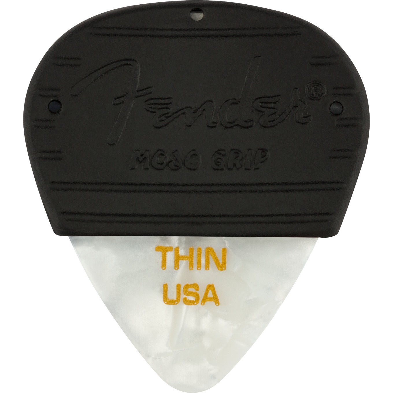 Fender Mojo Grip Thin Celluloid Moto Plectrums (White, Pack of 3) von Fender