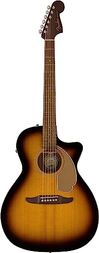 Fender Newporter Player Acoustic Guitar, Walnut Fingerboard, Gold Pickguard, Sunburst von Fender