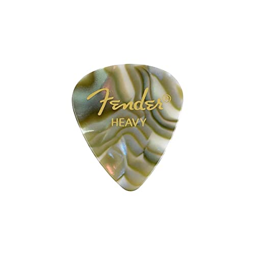 Fender Premium Celluloid 351 Shape Plektren, Heavy, Abalone, 12er-Pack von Fender