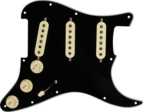 Fender Prewired Pickguard Strat 57/62 black, 992345506, Schwarz von Fender