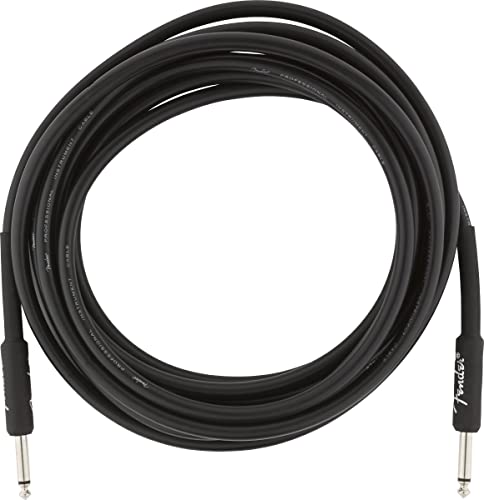 Fender Professional Series Instrumentenkabel – 15 ft / 4,5 m – Gerade/Gerade – Schwarz von Fender