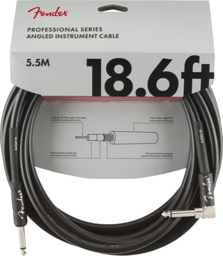 Fender Professional Series Instrumentenkabel Gitarrenkabel Gitarrenzubehör Gerade/Winkel Schwarz 5,5m Fender Professional Series Instrumentenkabel Gitarrenkabel Gitarrenzubehör Gerade/Winkel Schwarz 5,5m von Fender