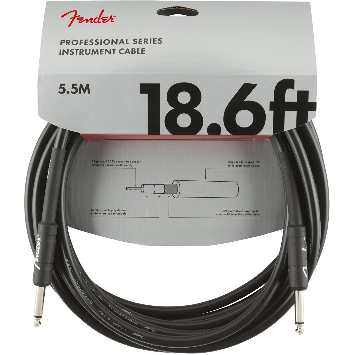 Fender Professional Series Jack Cable, 5.5m (Black) von Fender