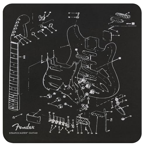 Fender Quadratisches Mauspad mit exclusivem, ikonischem Design Fender Quadratisches Mauspad mit exclusivem, ikonischem Design von Fender