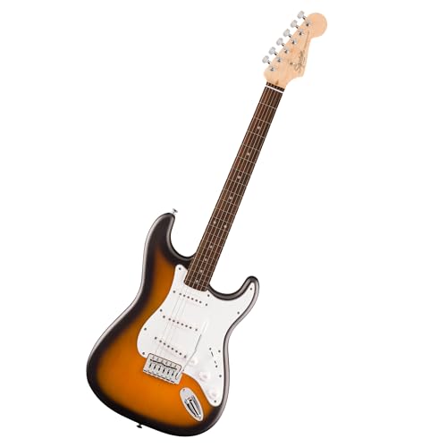 Fender Squier Debut Series Stratocaster E-Gitarre, Anfängergitarre, mit 2-jähriger Garantie, 2-Farben-Sonnenuntergang von Fender