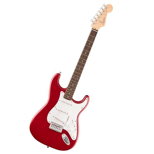 Fender Squier Debut Series Stratocaster E-Gitarre, Anfängergitarre, mit 2-jähriger Garantie, Dakota Rot von Fender