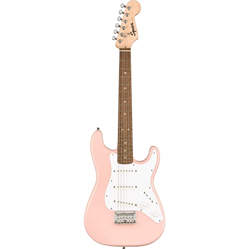 Fender Squier Mini Strat LRL SHP 3/4 E-Gitarre, Schale Rosa von Fender