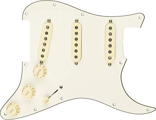 Fender Strat Pickguard, vorverkabelt, Original '57/'62 SSS, Pergament, 11-Loch, PG von Fender