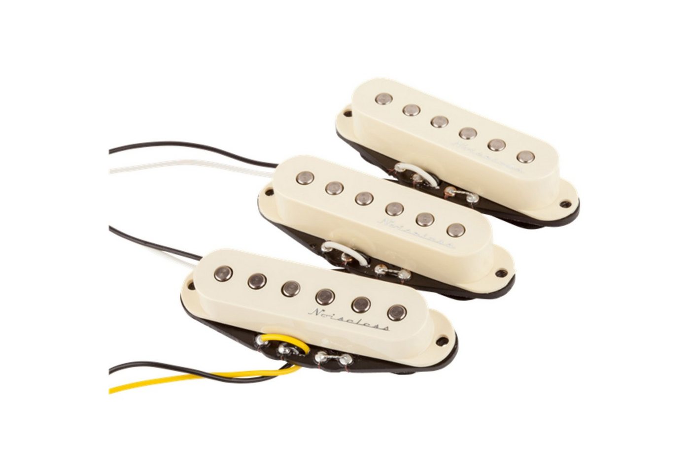 Fender Tonabnehmer, (Hot Noiseless Strat Set White), Hot Noiseless Strat Set White - Single Coil Tonabnehmer für Gitarren von Fender