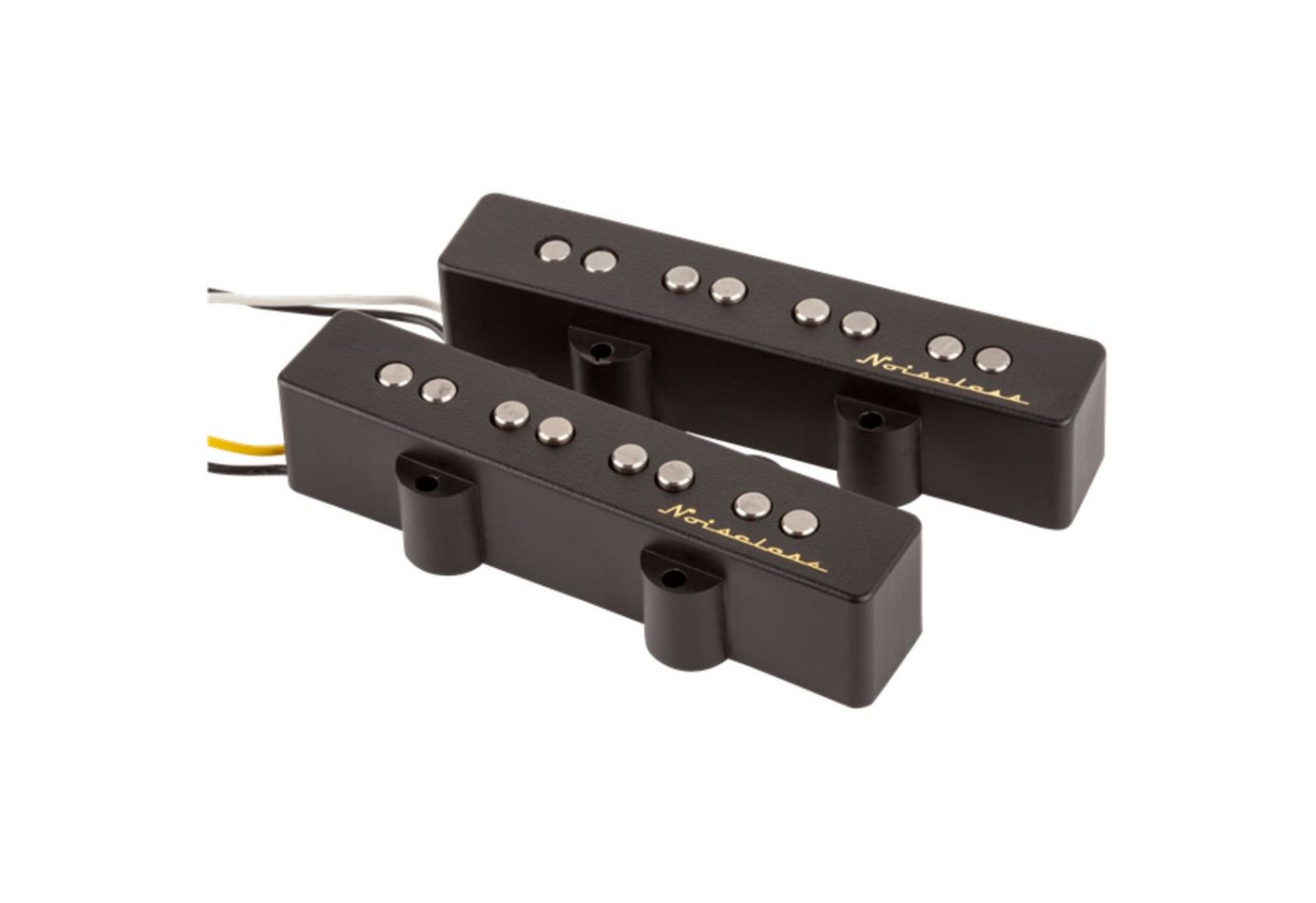 Fender Tonabnehmer, (Pickup Set Noiseless J-Bass Black Cover, Bass-Tonabnehmer, Bass-Tonabnehmer 4-String), Vintage Noiseless Jazz Bass Pickups - Bass-Tonabnehmer von Fender