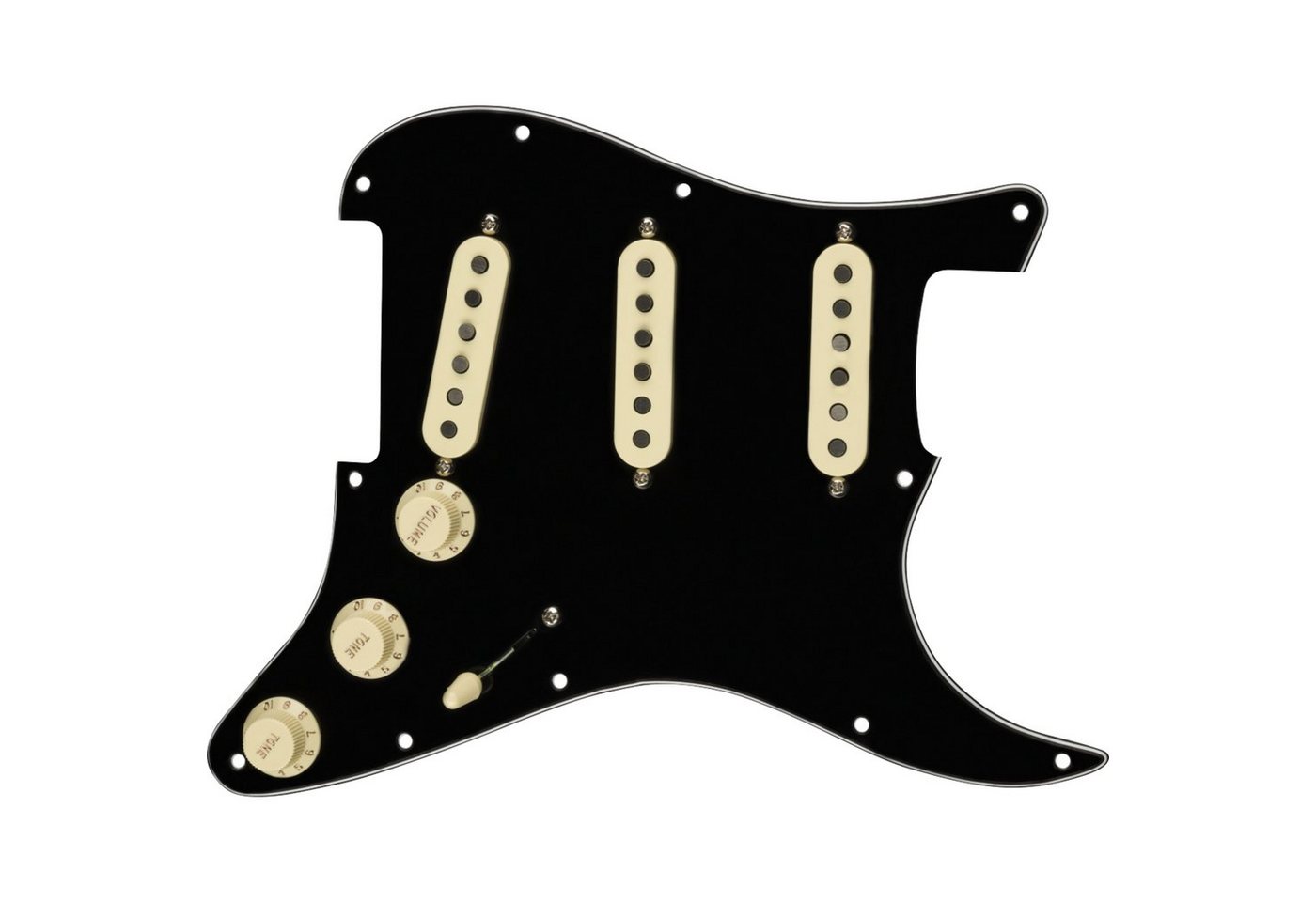 Fender Tonabnehmer, (Pre-Wired Strat Pickguard, Tex Mex SSS Black), Pre-Wired Strat Pickguard, Tex Mex SSS Black - Single Coil Tonabnehm von Fender