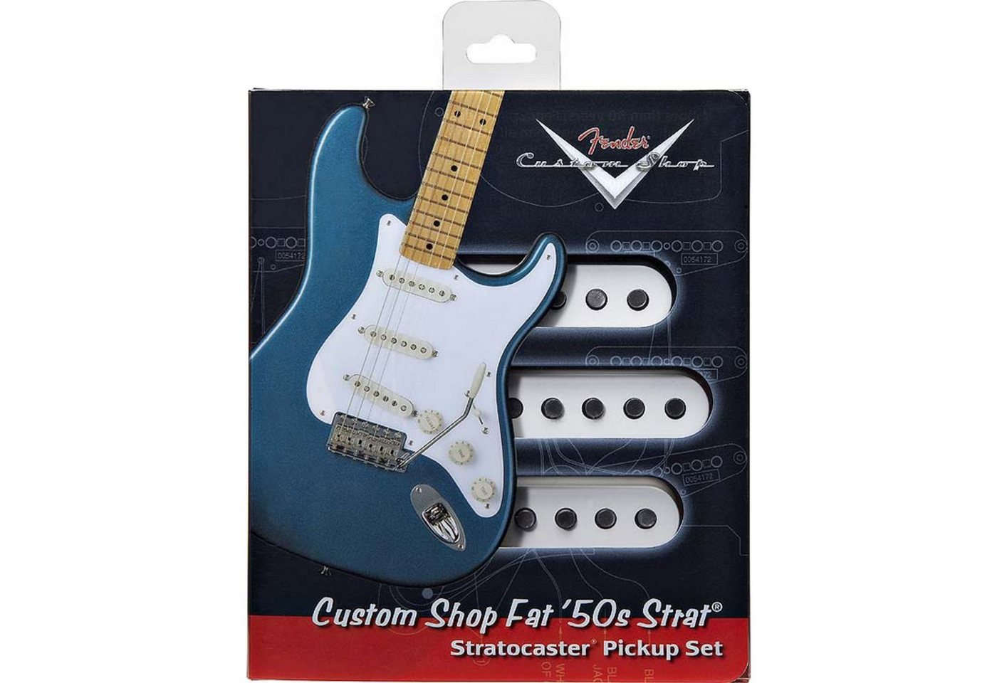 Fender Tonabnehmer, (Strat Fat '50s 3er Set Singlecoils, E-Gitarre Tonabnehmer, Single-Coil), Strat Fat '50s 3er Set Singlecoils - Single Coil Tonabnehmer für von Fender