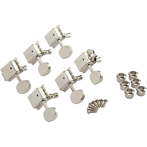 Fender Tuning Machine for Vintage-Style Stratocaster and Telecaster Guitars, 6 Pack, Chrome von Fender