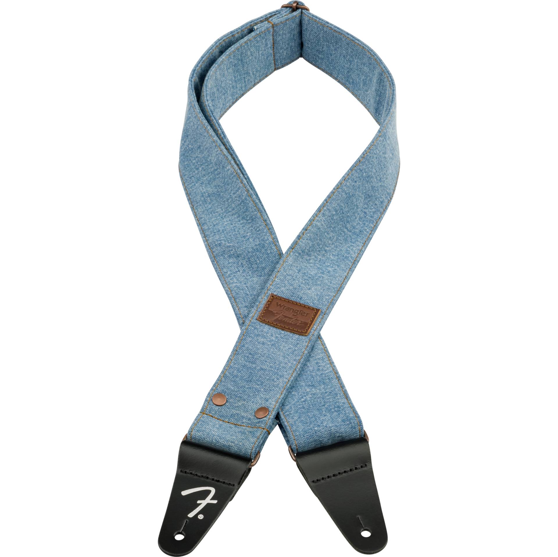 Fender x Wrangler® Riveted Denim Strap Light Indigo von Fender