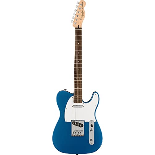 Squier by Fender Affinity Series Telecaster, E-Gitarre, Lorbeer-Griffbrett, weißes Schlagbrett, Lake Placid Blue von Fender