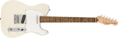 Squier by Fender Affinity Series Telecaster, E-Gitarre, Indisches Lorbeergriffbrett, Olympisch Weiß, Inklusive kostenloser virtueller Kurse auf Fender Play von Fender