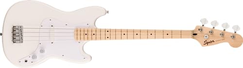 Squier by Fender Sonic Bronco Electric Bass Guitar, Maple Fingerboard, White Pickguard, Arctic White von Fender