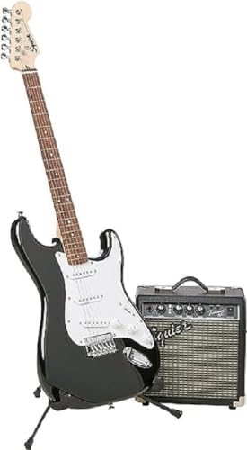 Squier by Fender Stratocaster Electric Guitar Beginner Starter Pack, Laurel Fingerboard, Includes Frontman 10G Guitar Amp, Padded Gig Bag, Cable, Strap & Strings von Fender