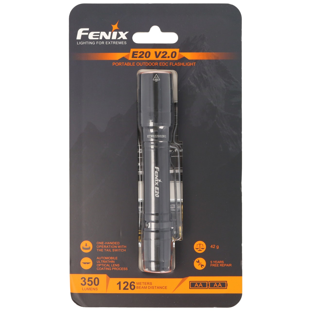 Fenix E20 V2.0 LED-Taschenlampe inklusive Standard Alkaline AA Batterien Fenix E20 V2.0 LED-Taschenlampe inklusive Standard Alkaline AA Batterien von Fenix