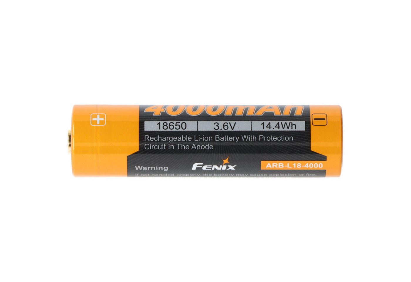 Fenix Fenix ARB-L18-4000 18650 Li-Ion Akku, mit Schutzschaltung, 3,6 Volt 4 Akku 4000 mAh (3,6 V) von Fenix