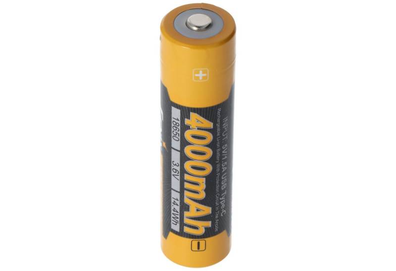 Fenix Fenix ARB-L18-4000U 18650 Li-Ion Akku, mit USB-C-Ladeanschluss, mit S Akku 4000 mAh (3,6 V) von Fenix
