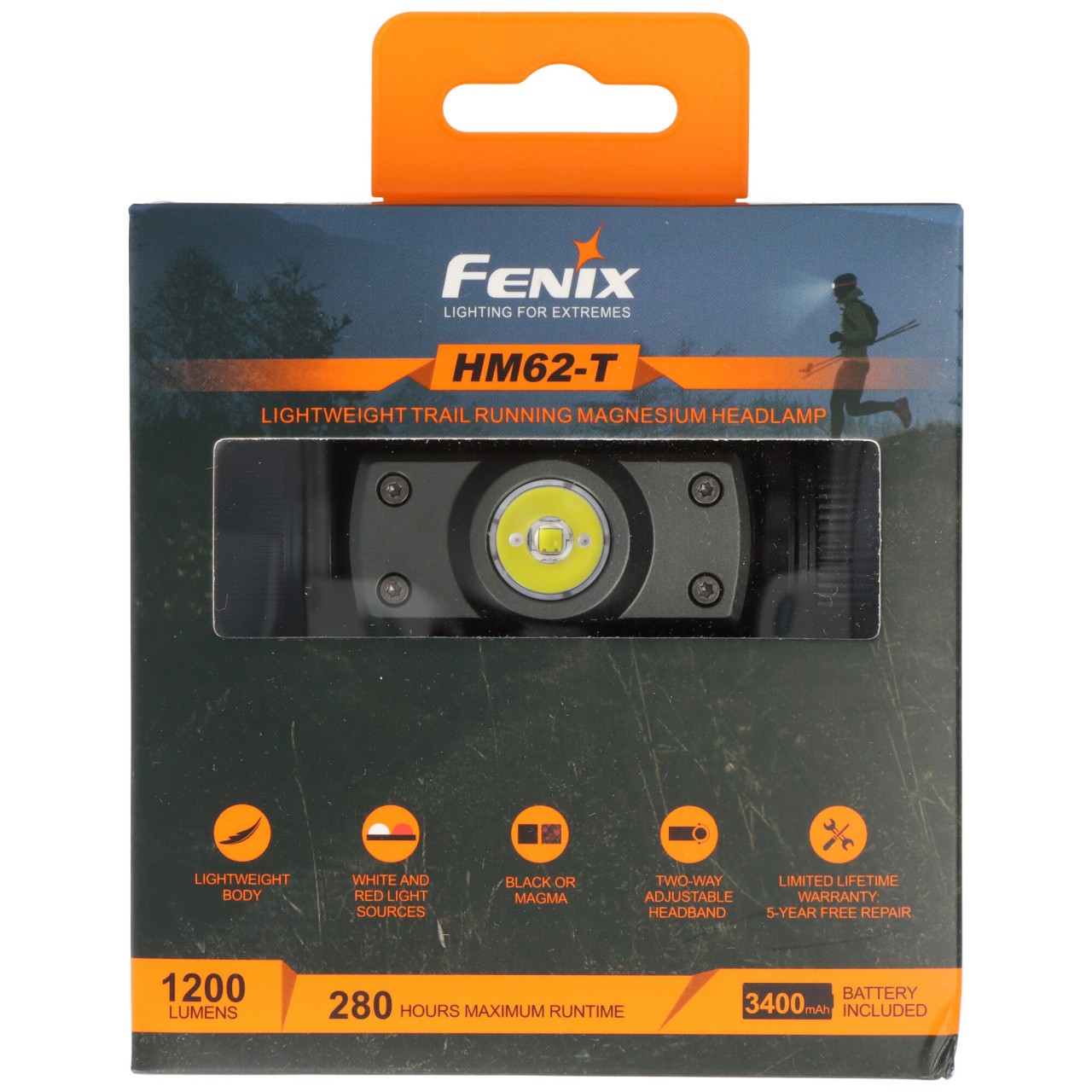 Fenix HM62-T Stirnlampe, wiederaufladbare LED Stirnleuchte mit max. 1200 Lumen, speziell für Trailrunner, inkl. 18650 3400mAh Li-Ion Akku Fenix HM62-T Stirnlampe, wiederaufladbare LED Stirnleuchte mit max. 1200 Lumen, speziell für Trailrunner, inkl. 18650 3400mAh Li-Ion Akku von Fenix