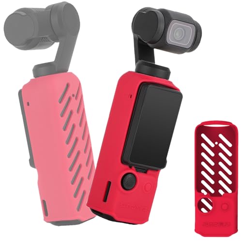 Fenmaru Silikon-Schutzhülle Hülle Kompatibel mit Osmo Pocket 3 Kamera (Red) von Fenmaru