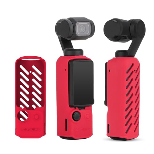 Fenmaru Silikon-Schutzhülle Hülle Kompatibel mit Osmo Pocket 3 Kamera (Red) von Fenmaru