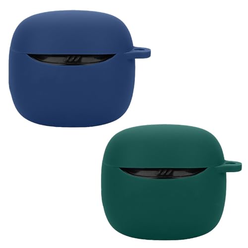 Fenmaru Silikon-hülle für JBL Tune Flex 2, 2 Stück Weiche Silikon Schutzhülle Case Cover für JBL Tune Flex 2 Kopfhörer (Blau+Grün) von Fenmaru