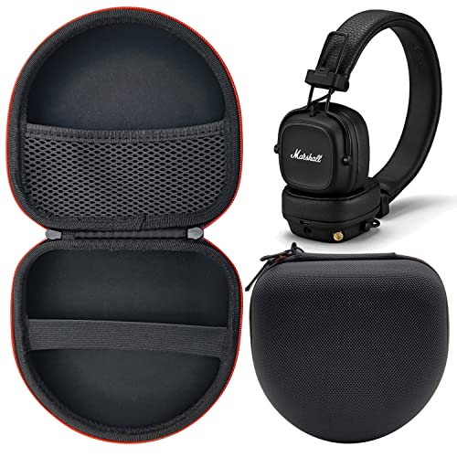 Fenmaru Tasche Hartschalenkoffer für Kopfhörer kompatibel mit Marshall Major 5 4 3 2 1,für drahtlose Kopfhörer Box Bag Kopfhörer Zubehör (Black) von Fenmaru