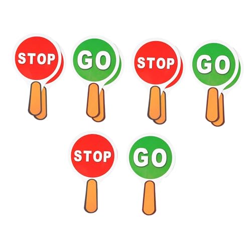 Fenteer 10pcs Stopp -and -Go -Zeichen Ampeln Unterricht Warnpaddel Bildungsmaterialien Stoppschilder mit Griff für Kinder Jungen Mädchen, Runden Fenteer 10pcs Stopp -and -Go -Zeichen Ampeln Unterricht Warnpaddel Bildungsmaterialien Stoppschilder mit Griff für Kinder Jungen Mädchen, Runden von Fenteer